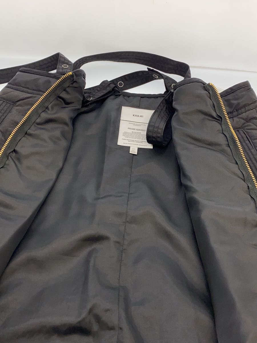 【中古】kha:ki◆キルティングジャンバースカート/1/ナイロン/BLK/無地/MIL22FSK3073【レディースウェア】