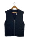 【中古】キルティングベスト/M/コットン/ブラック/crest clothing【メンズウェア】