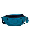 【中古】COACH◆ウエストバッグ/レザー/BLU/無地/CJ684【バッグ】