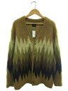 【中古】Needles◆22AW/MOHAIRCARDIGANZIGZAG/カーディガン/M/モヘア/CML/Q274【メンズウェア】