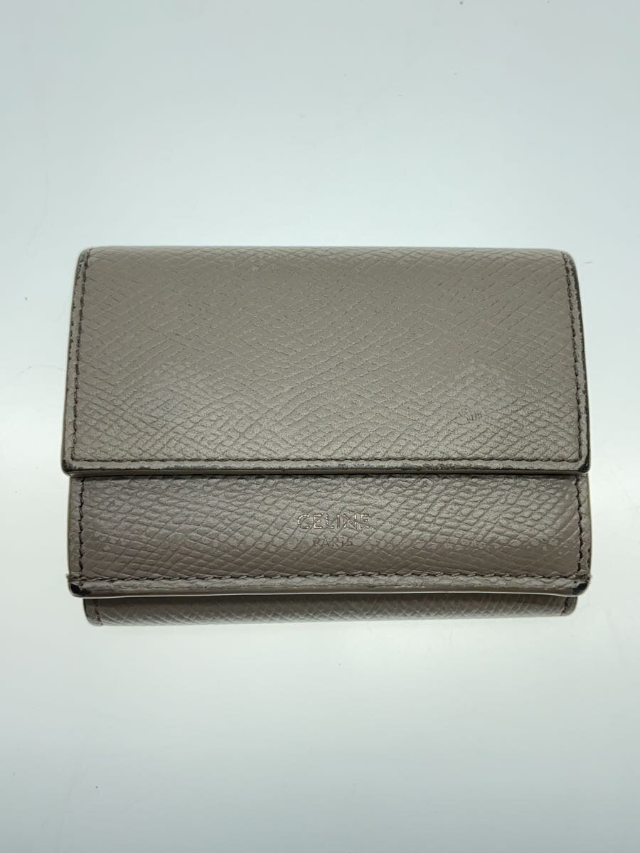 【中古】CELINE◆3つ折り財布/--/GRY/レディース【服飾雑貨他】