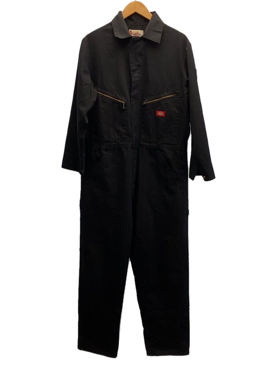 【中古】DICKIES◆オールインワン/M/コットン/BLK/無地【メンズウェア】