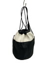 【中古】MEYAME◆バッグ/フェイクレザー/BLK/MEY-1325/巾着バッグ【バッグ】