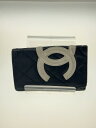 【中古】CHANEL◆カンボンライン/キーケース/レザー/BLK/レディース/内側外側ヨゴレ有【服飾雑貨他】
