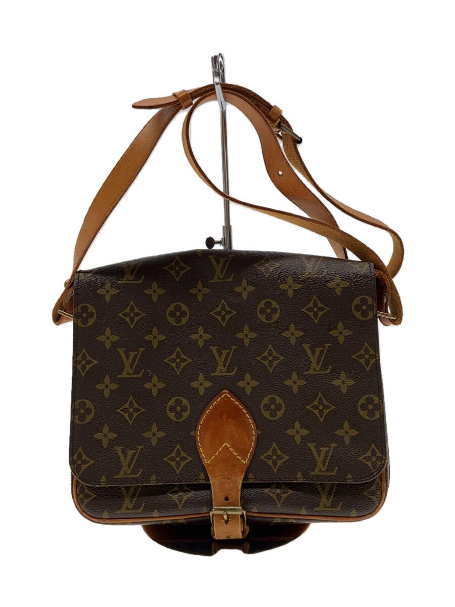 【中古】LOUIS VUITTON◆カルトシエールGM_モノグラム・キャンバス_BRW/PVC/BRW【バッグ】