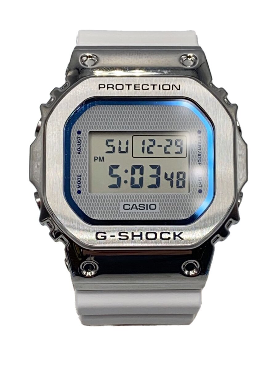 【中古】CASIO◆クォーツ腕時計/デジタル/--/WHT/WHT/GM-5600LC【服飾雑貨他】
