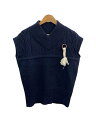 【中古】CHARLES JEFFREY LOVERBOY◆ニットベスト(厚手)/M/ウール/NVY【メンズウェア】