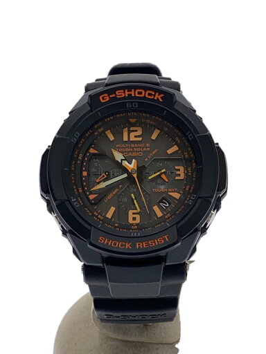 【中古】CASIO◆ソーラー腕時計・G-SHOCK/アナログ/ラバー/BLK/BLK/SS【服飾雑貨他】 【中古】CASIO◆ソーラー腕時計・G-SHOCK/アナログ/ラバー/BLK/BLK/SS【服飾雑貨他】