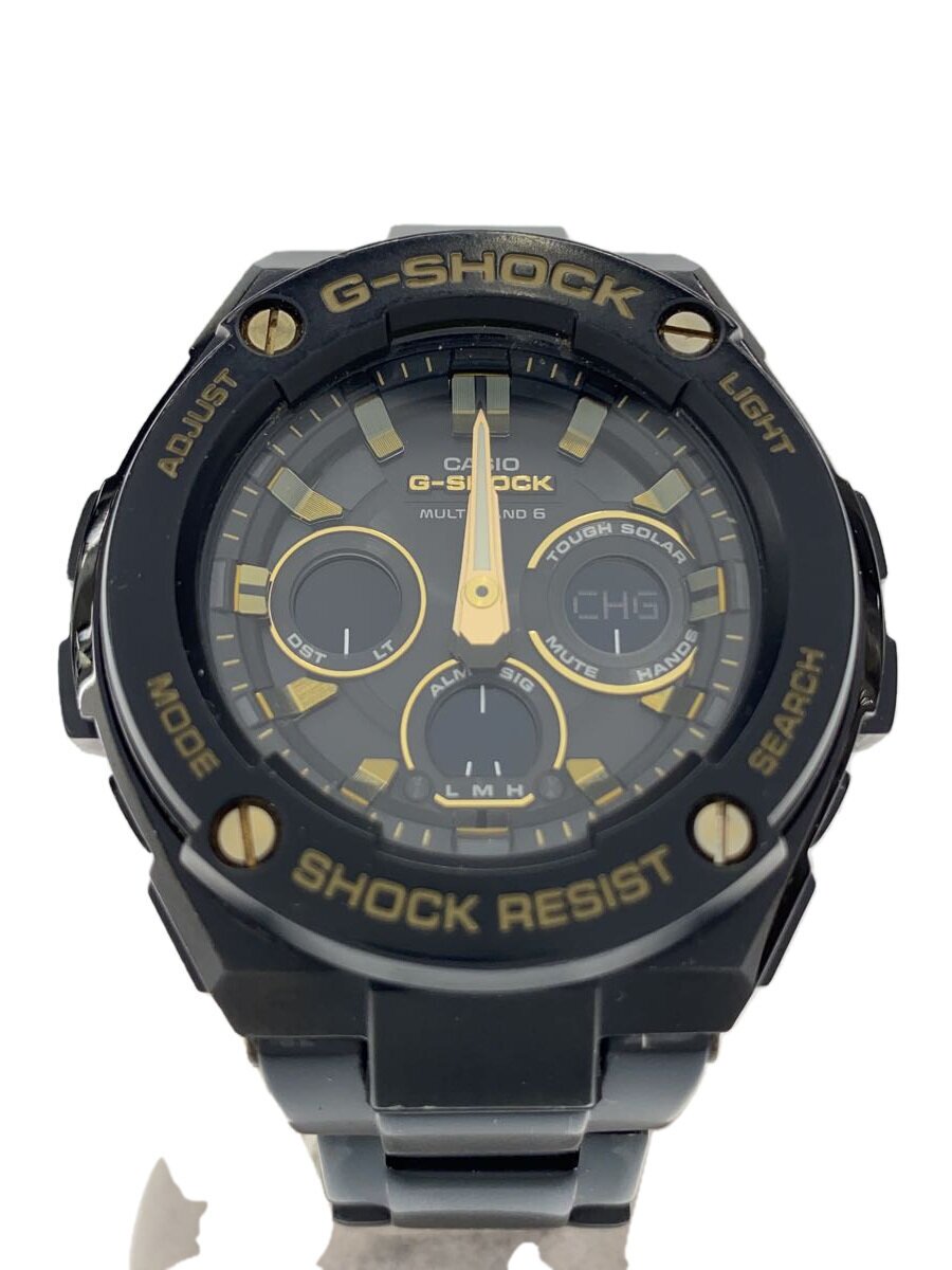 【中古】CASIO◆ソーラー腕時計・G-SHOCK/デジアナ/--/BLK/BLK/GSTW300BD【服飾雑貨他】