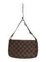【中古】LOUIS VUITTON◆ポシェット・アクセソワール_ダミエ・エベヌ_BRW/PVC/BRW/N41206/CA2058【バッグ】
