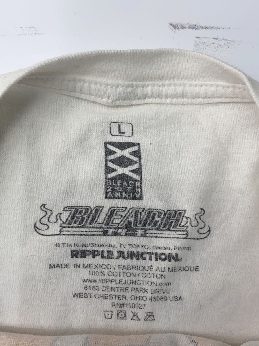 【中古】bleach 黒崎一護/Tシャツ/L/コットン/WHT【メンズウェア】