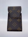 【中古】LOUIS VUITTON◆シガレットケース/レザー/BRW/総柄/メンズ/m63024【服飾雑貨他】