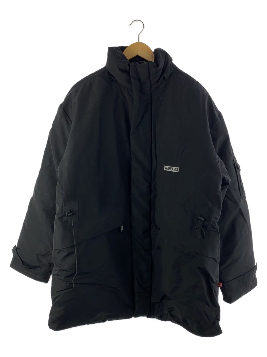 【中古】AVIREX◆ダウンジャケット/XL/ナイロン/BLK【メンズウェア】