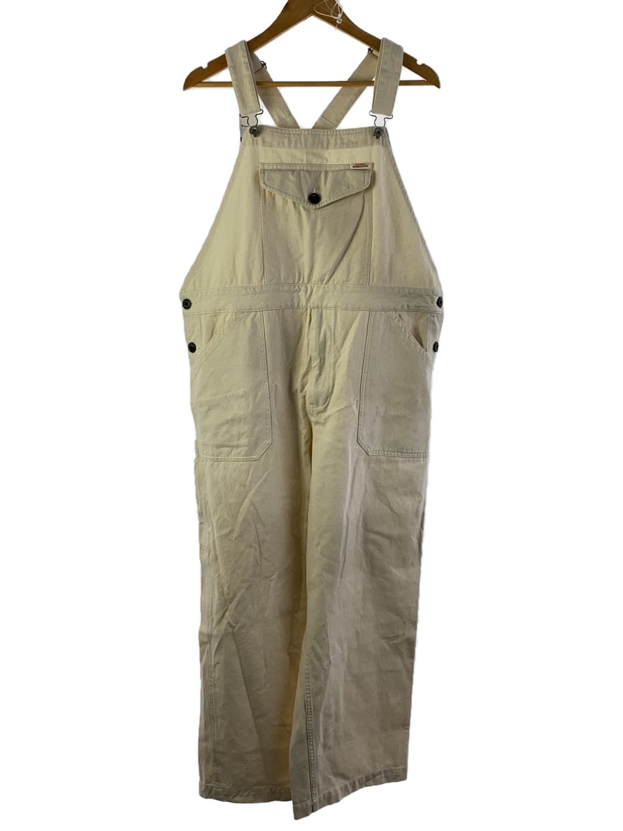 【中古】MACOBER◆オーバーオール/44/コットン/WHT//【メンズウェア】
