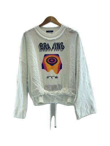 【中古】DIESEL◆BRANING/裾絞り/スウェット/コットン/ホワイト/白/無地【レディースウェア】 【中古】DIESEL◆BRANING/裾絞り/スウェット/コットン/ホワイト/白/無地【レディースウェア】