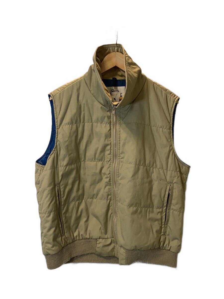 【中古】Woolrich◆70s/白タク/ベスト/L/ポリエステル/BEG/無地//【メンズウェア】