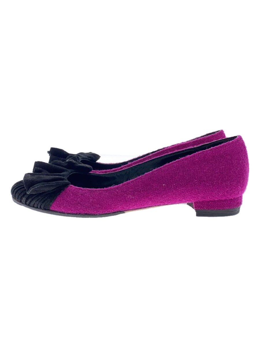 Ballet Shoes - 【中古】MANOLO BLAHNIK◆フラットパンプス/37/PNK【シューズ】