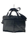 【中古】PORTER◆AMAZE/2WAY/ブリーフケース/レザー/BLK/無地/022-03787【バッグ】