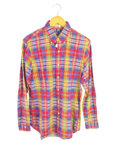 【中古】RALPH LAUREN◆長袖シャツ/M/コットン/マルチカラー/チェック【メンズウェア】 【中古】RALPH LAUREN◆長袖シャツ/M/コットン/マルチカラー/チェック【メンズウェア】