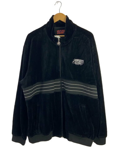【中古】BUDSPOOL◆VELOUR JERSEY JACKET/ジャケット/XXL/コットン/BLK//【メンズウェア】 【中古】BUDSPOOL◆VELOUR JERSEY JACKET/ジャケット/XXL/コットン/BLK//【メンズウェア】