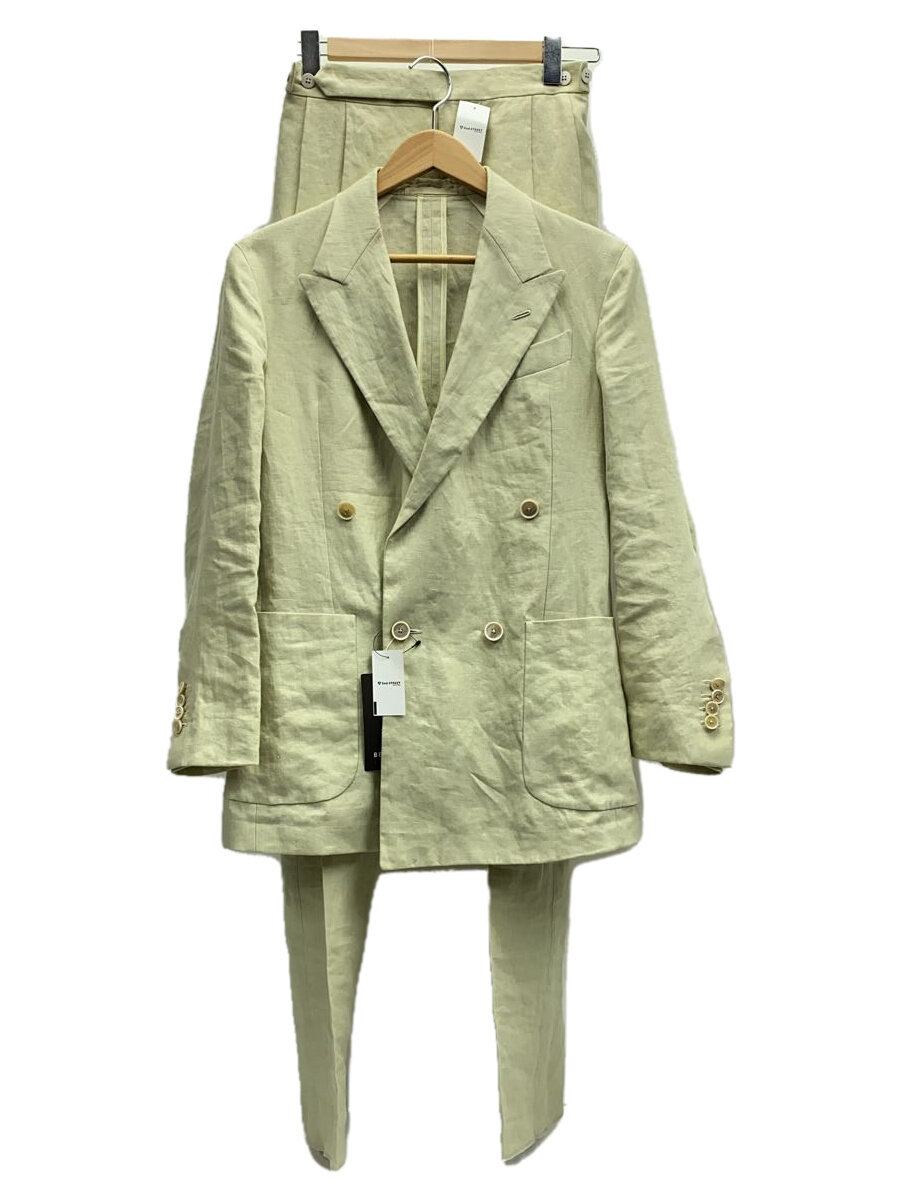 【中古】CARUSO◆セットアップ/42/リネン/BEG/無地/21-17-1768-210-05-14//【メンズウェア】