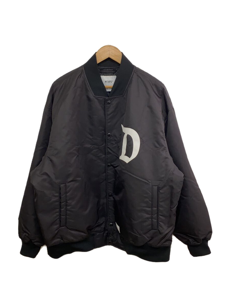 【中古】WTAPS◆TEAM JACKET NYLON TWILL DSQD/4/ナイロン/BLK/231TQDT-JKM01【メンズウェア】