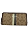 【中古】COACH◆長財布/PVC/BRW/総柄/レディース【服飾雑貨他】