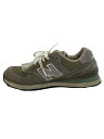 【中古】NEW BALANCE◆ニューバランス/W574/22.5cm/GRY/スウェード【シューズ】