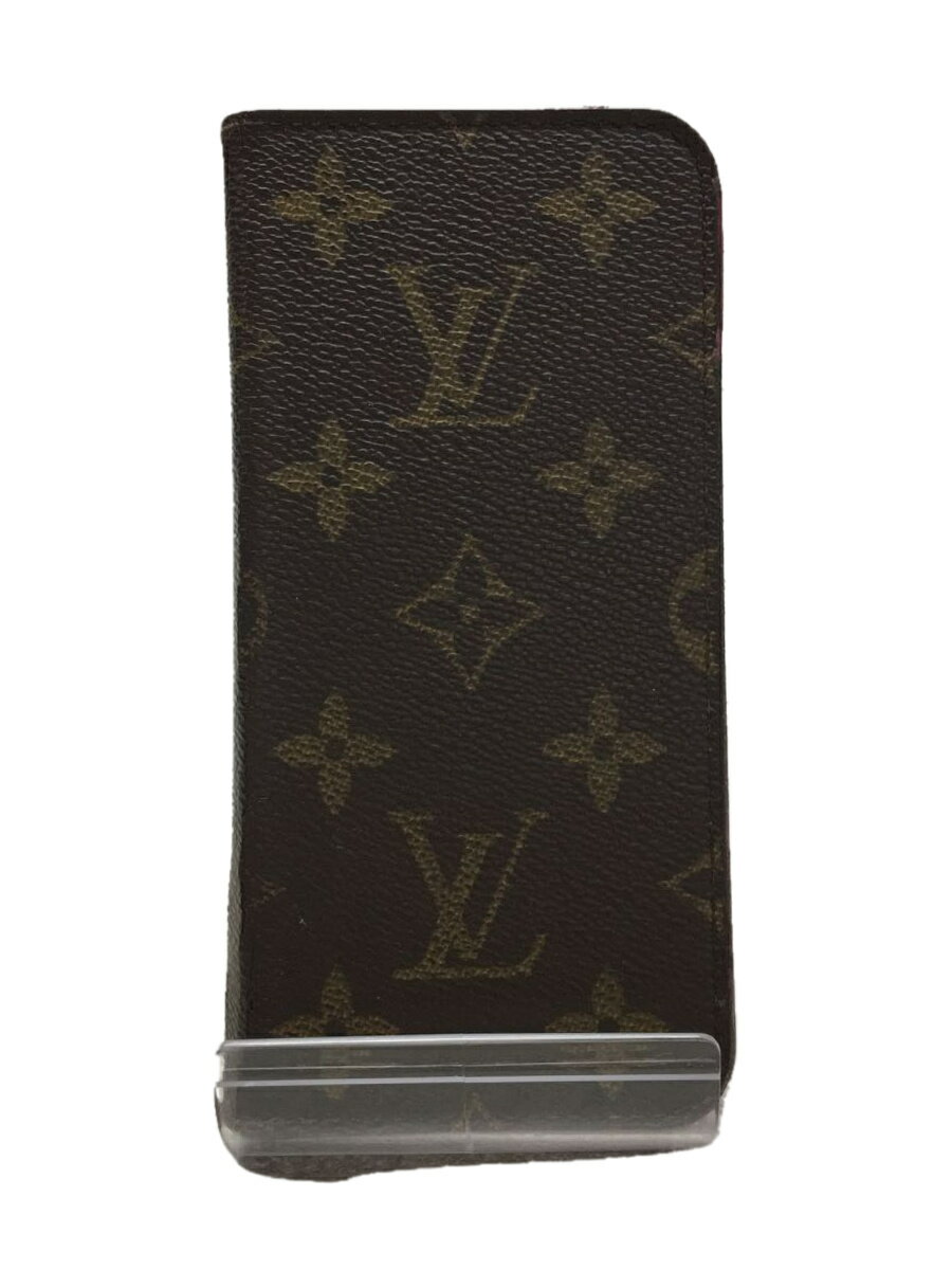 【中古】LOUIS VUITTON◆IPHONEX・フォリ