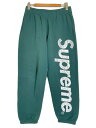 【中古】Supreme◆23AW/Satin Applique Sweatpant/ボトム/M/コットン/GRN【メンズウェア】
