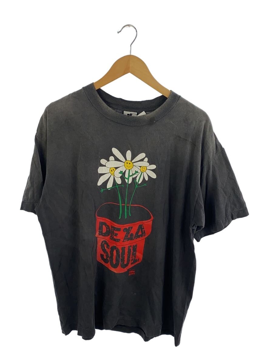 SAINT MICHAEL◆Tシャツ/L/コットン/グレ/SM-HR1-0000-C18/DE LA SOUL SS TEE DE LA SOUL