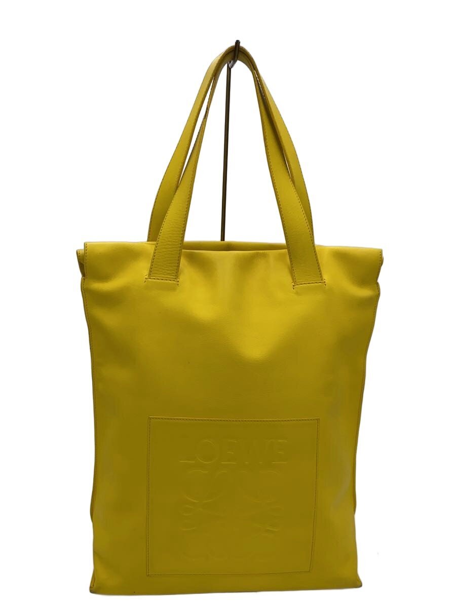 LOEWE - 【中古】LOEWE◆ロエベ/トートバッグ/レザー/YLW【バッグ】