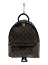 【中古】LOUIS VUITTON◆パームスプリングス・バックパックPM/リュック/モノグラム・マカサー/PVC/BRW/LV【バッグ】