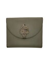 【中古】BVLGARI◆3つ折り財布/レザー/CRM/レディース/T13433S【服飾雑貨他】