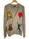 【中古】STUD MUFFIN◆カーディガン(厚手)/2/ナイロン/GRY/総柄/324-04147/ニコチャン【メンズウェア】