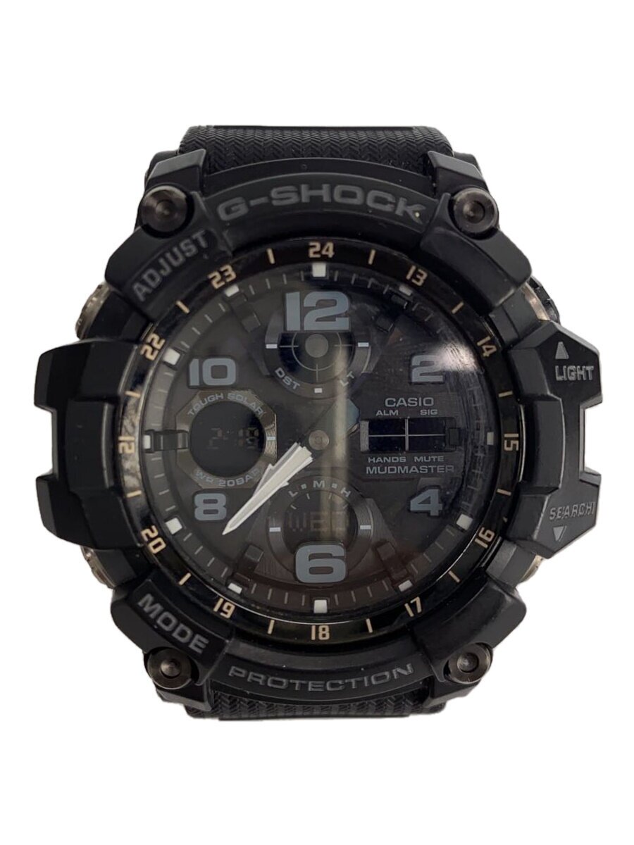【中古】CASIO◆ソーラー腕時計・G-SHOCK/デジアナ/ブラック【服飾雑貨他】