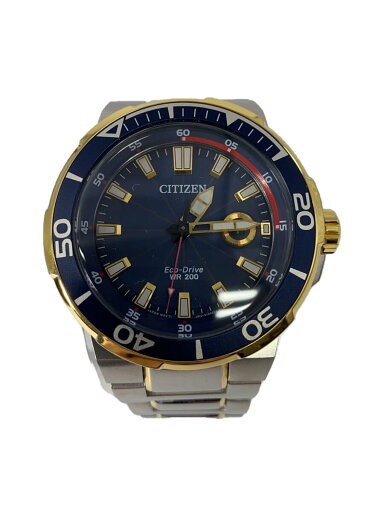 【中古】CITIZEN◆ソーラー腕時計/アナログ/ステンレス/NVY/SLV/J810-S095841【服飾雑貨他】 【中古】CITIZEN◆ソーラー腕時計/アナログ/ステンレス/NVY/SLV/J810-S095841【服飾雑貨他】