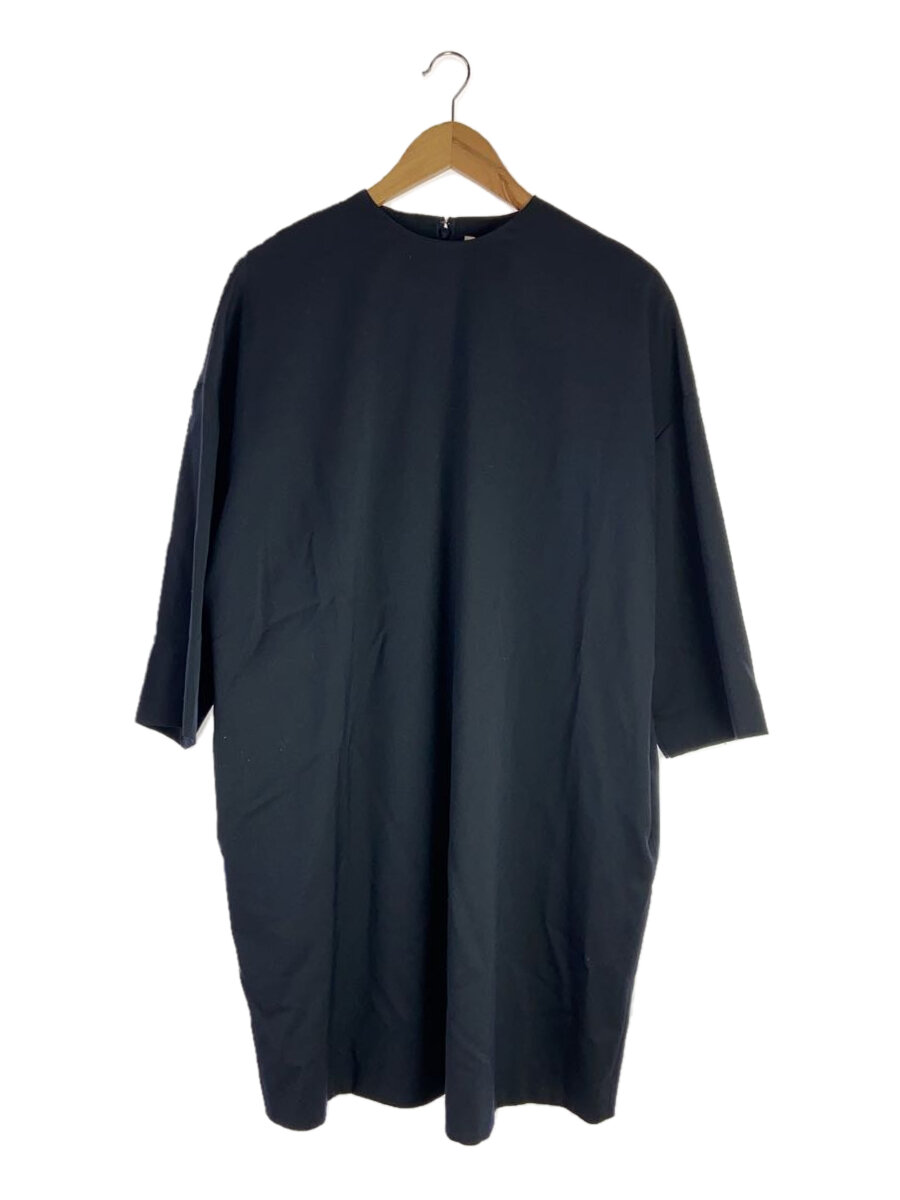 【中古】ENFOLD◆半袖ワンピース/38/ウール/NVY/3007A333-0660【レディースウェア】