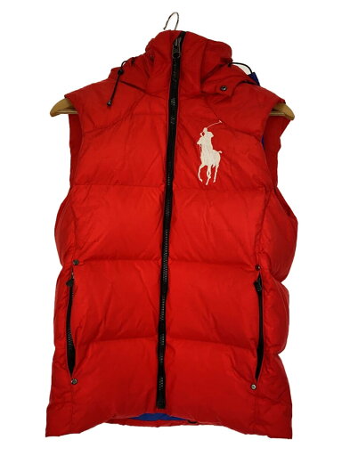 【中古】POLO RALPH LAUREN◆ダウンベスト/XS/ポリエステル/RED/無地/710587356001【メンズウェア】 【中古】POLO RALPH LAUREN◆ダウンベスト/XS/ポリエステル/RED/無地/710587356001【メンズウェア】