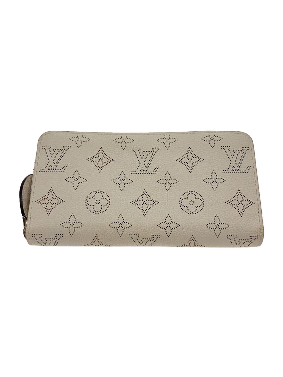【中古】LOUIS VUITTON◆ジッピー・ウォレット_マヒナ/レザー/WHT/総柄/レディース/M61869【服飾雑貨他】