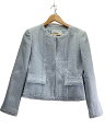 【中古】Rene◆ツイードジャケット/ノーカラー/36/BLU/6843170【レディースウェア】(4)