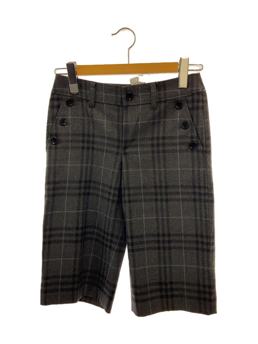 【中古】BURBERRY LONDON◆ショートパンツ/FQ351-053-07/36/ウール/GRY/チェック【レディースウェア】