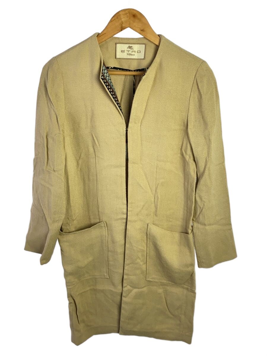 【中古】ETRO◆コート/38/レーヨン/BEG/171-16008-1520【レディースウェア】