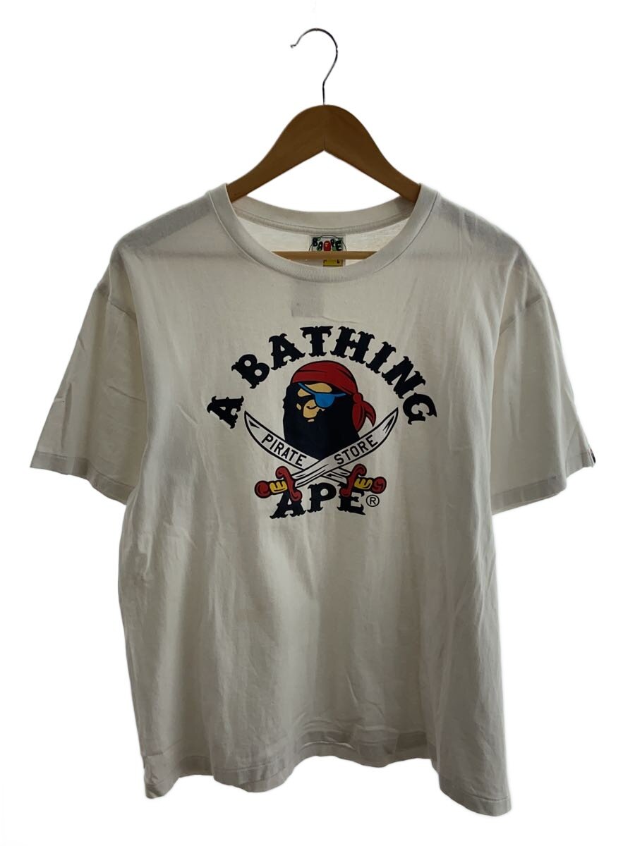 【ブランド】A BATHING APE 【ブランドカナ】アベイシングエイプ 【型番】 【程度】C 【サイズ】L 【メインカラー】ホワイト 【素材・生地】コットン 【キーワード】　　　/ 2026/04/17 セカンドストリート京都上鳥羽店【2079】【中古】A BATHING APE◆パイレーツTシャツ/L/コットン ブランド A BATHING APE 型番 カラー ホワイト 柄 プリント 素材・生地 コットン>色・素材について サイズ L>サイズ表示について 実寸（cm） 【Tシャツ】 肩幅：53 / 身幅：54 / 着丈：64 / 袖丈：20.5 【その他】 その他サイズ：/ 商品は　セカンドストリート京都上鳥羽店の店頭にて販売しております。商品に関するお問合わせは、お電話(TEL:075-693-8671)にて、問合わせ番号：2320796607459をお伝えください。 配送方法やお支払い方法に関するお問い合わせは、サポートセンターまでご連絡をお願いします。 ※お電話の対応は営業時間内のみとなります。お問い合わせフォームでお問い合わせの際はご注文番号をご記入下さい