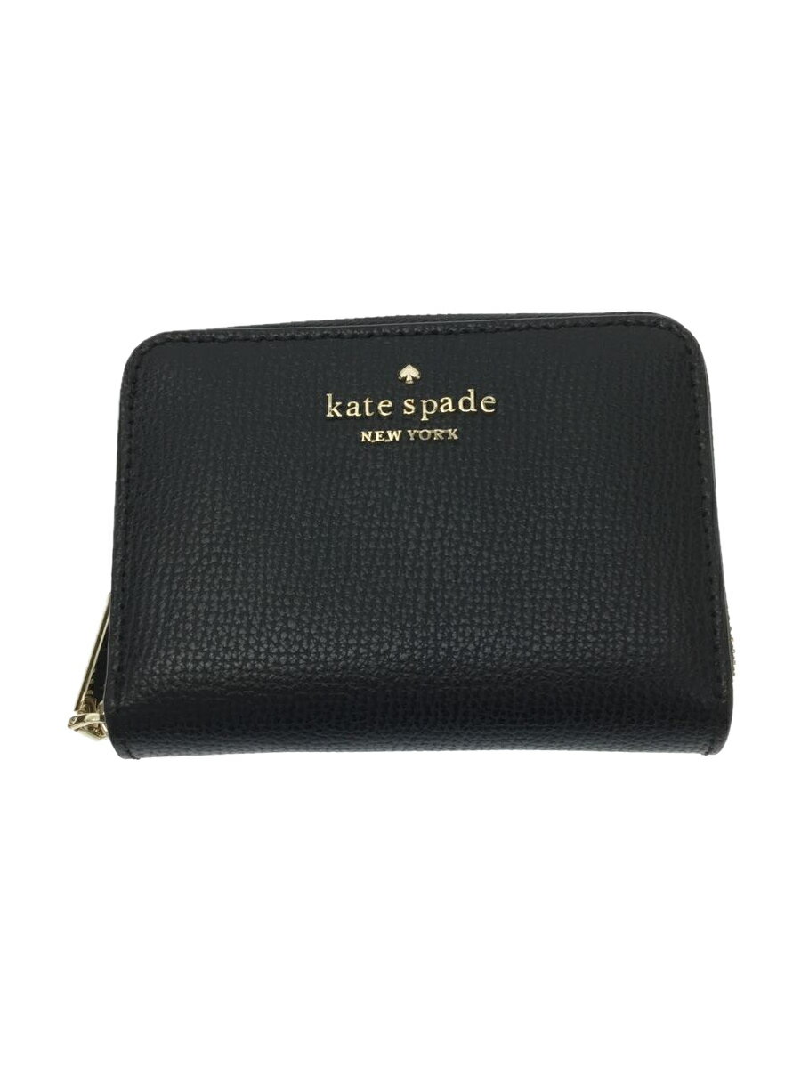 【中古】kate spade new york◆財布/レザー/ブラック/コインケース/ダーシー/WLR00548/ラウンドファスナー/ウォレット【服飾雑貨他】