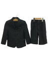 【中古】スーツ/110cm/ポリエステル/BLK/ストライプ/ジャケット/ボトムス/シャツ/ネクタイ/4点セット//【キッズ】