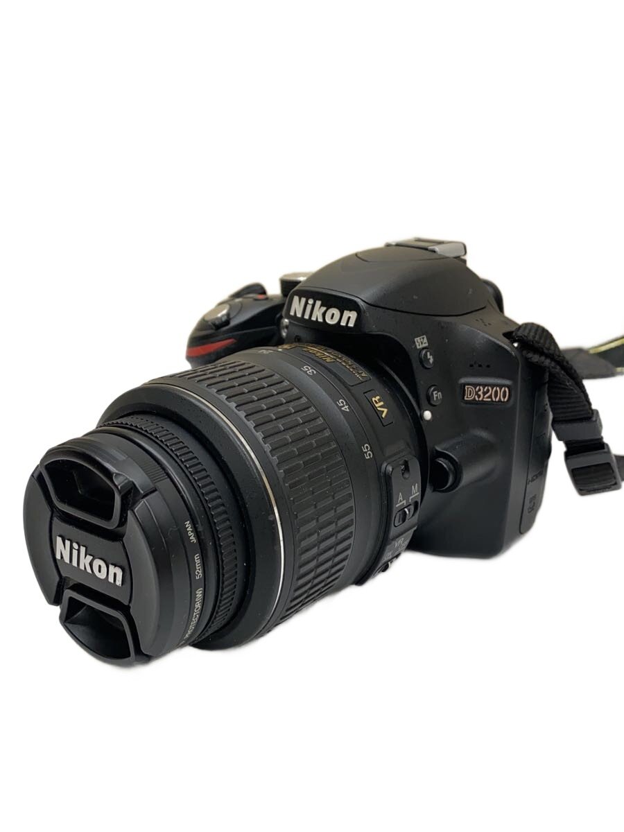 【中古】Nikon◆デジタル一眼カメラ D3200 18-55 VR レンズキット [ブラック]【カメラ】