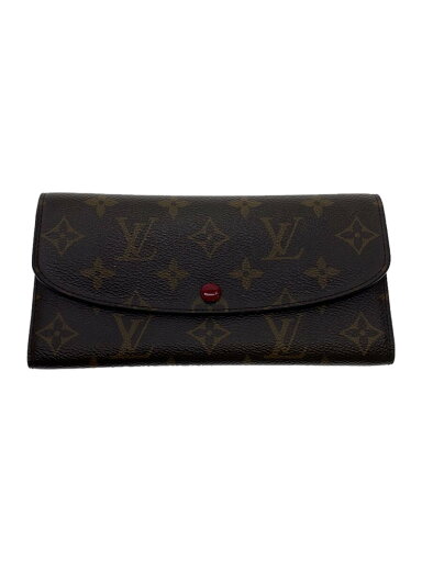 【中古】LOUIS VUITTON◆ポルト・フォイユ・エミリー_モノグラム・キャンバス_BRW_フューシャ/PVC/BRW/レディース【服飾雑貨他】 【中古】LOUIS VUITTON◆ポルト・フォイユ・エミリー_モノグラム・キャンバス_BRW_フューシャ/PVC/BRW/レディース【服飾雑貨他】