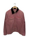 【中古】STUSSY◆ジャケット/M/コットン/PNK/69945-00/Washed CANVAS WORK SHIRT【メンズウェア】