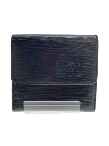 【中古】LOUIS VUITTON◆3つ折り財布/レザー/BLK/無地/メンズ【服飾雑貨他】 【中古】LOUIS VUITTON◆3つ折り財布/レザー/BLK/無地/メンズ【服飾雑貨他】